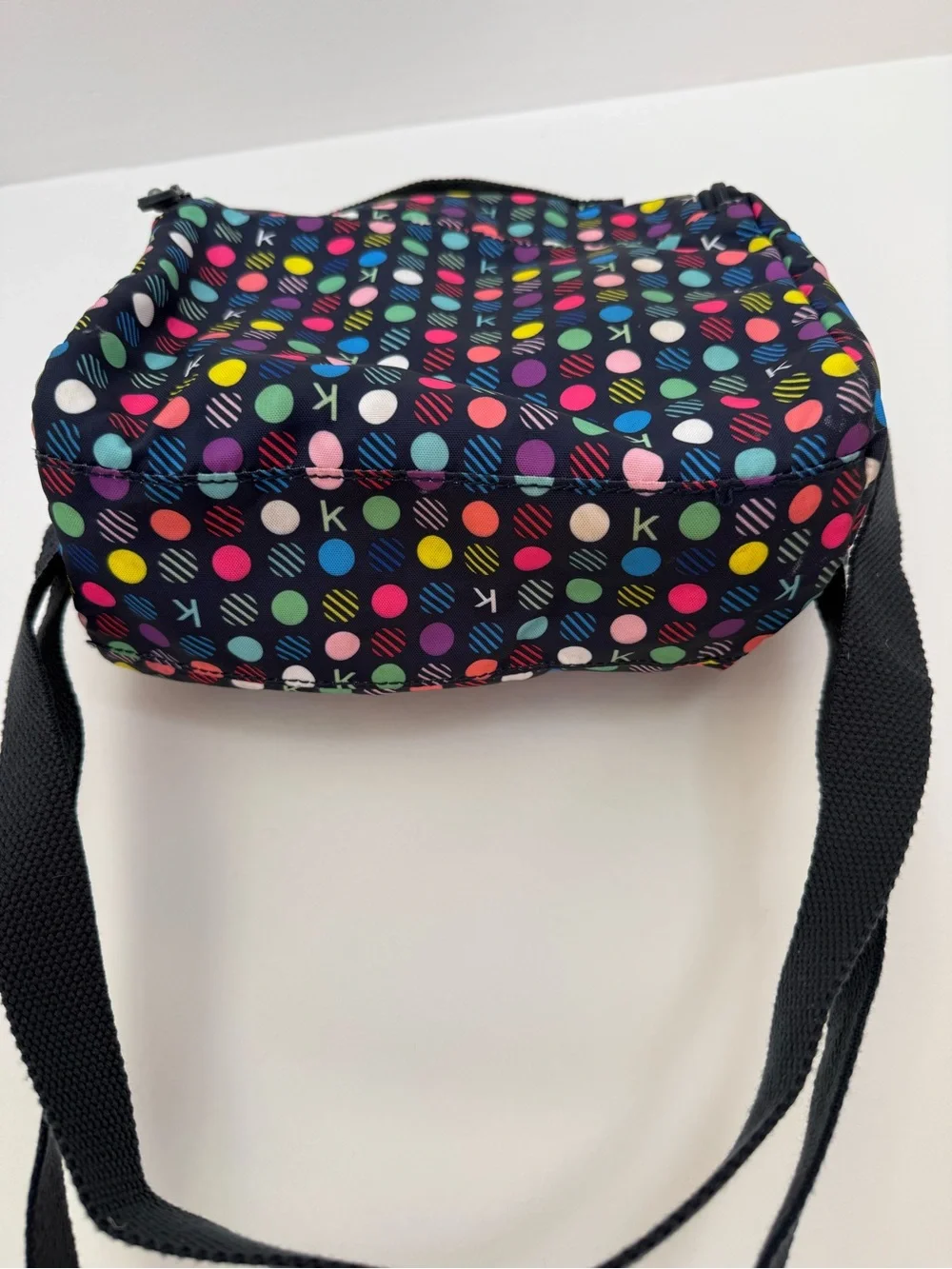 Kipling Polka Dot Lunch Bag Insulated Crossbody Shoulder Tote - Picture 3 of 4